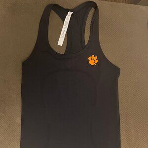Clemson lululemon Women's Black Swiftly Tech Racerback Tank Top Size 4